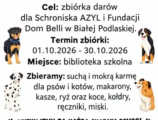Janów Podlaski: trwa zbiórka darów dla zwierząt ze schroniska AZYL i Fundacji Dom Belli