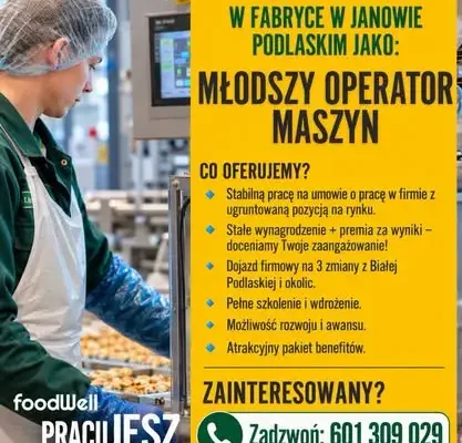 FoodWell szuka pracowników w Janowie Podlaskim