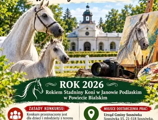 Konkurs plastyczno-fotograficzny „Podlaskie konie w obiektywie i na płótnie” w Gminie Sosnówka