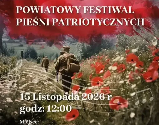 XXIII Powiatowy Festiwal Pieśni Patriotycznych w Tucznej – zaproszenie na 15 listopada