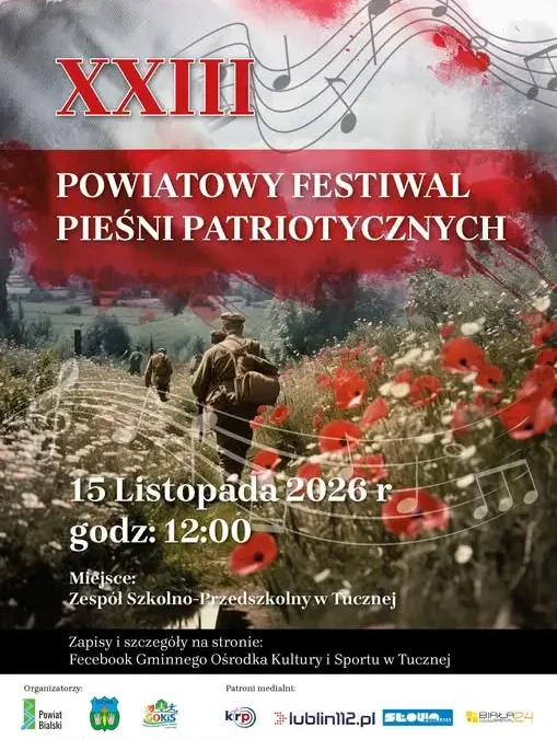 XXIII Powiatowy Festiwal Pieśni Patriotycznych w Tucznej – zgłoszenia do 8 listopada