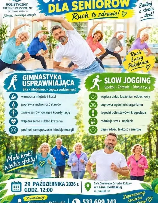 Leśna Podlaska: otwarte zajęcia ruchowe dla seniorów już 29 października