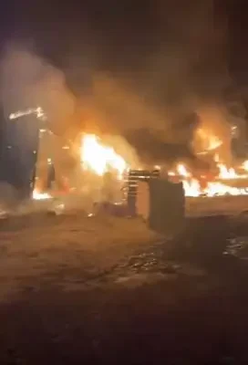 Pożar suszarni pestek dyni w Dubicy Górnej — akcja strażaków