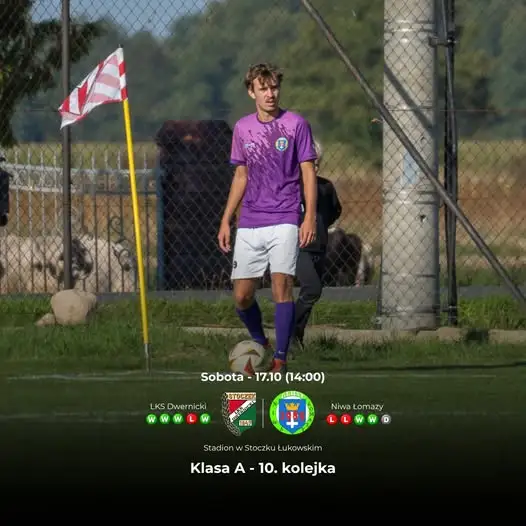 Niwa Łomazy zagra z liderem Klasy A – LKS Dwernicki Stoczek Łukowski