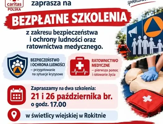 Bezpłatne szkolenia z bezpieczeństwa i pierwszej pomocy w Rokitnie