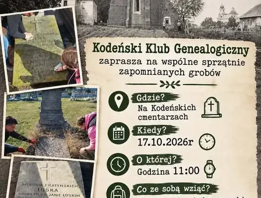 Kodeń: Wspólne sprzątanie zapomnianych grobów już dziś