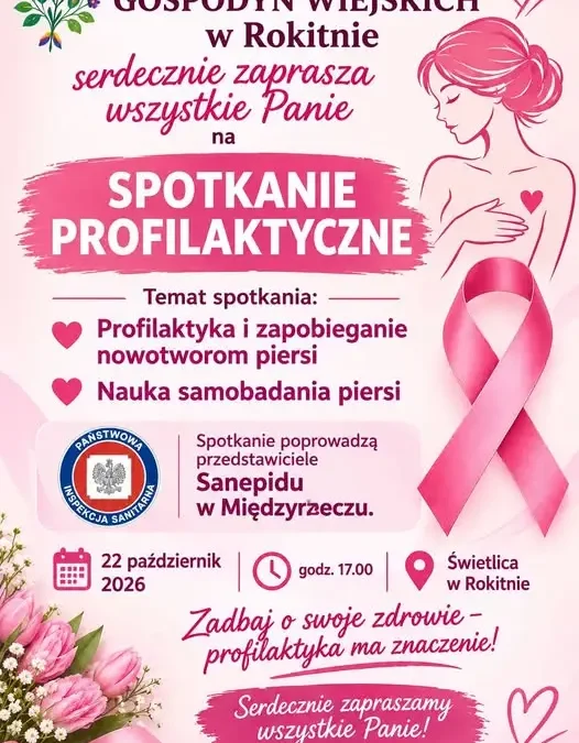 Rokitno: spotkanie o profilaktyce raka piersi w świetlicy