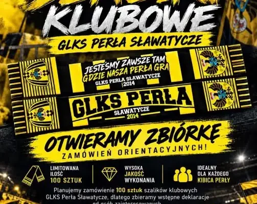 GLKS Perła Sławatycze z nowymi szalikami klubowymi – ruszyły wstępne zapisy
