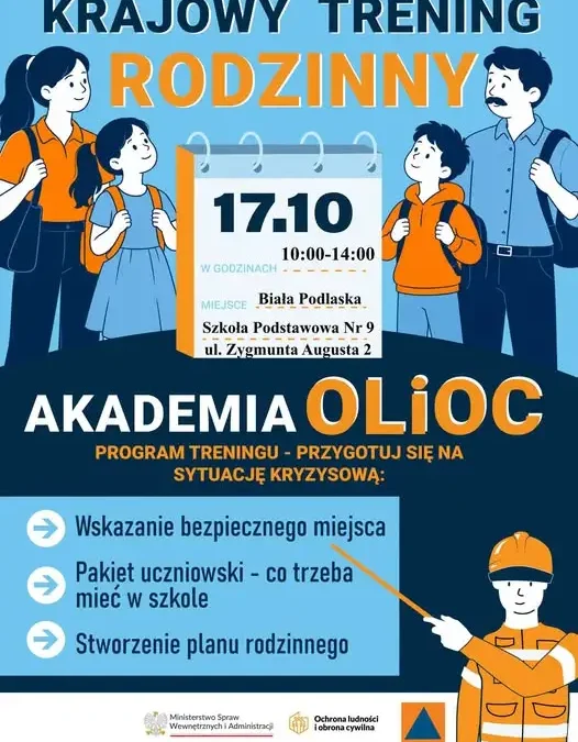 Krajowy Trening Rodzinny Akademii OLiOC w Białej Podlaskiej – sobota pełna bezpieczeństwa