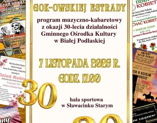 Gminny Ośrodek Kultury w Białej Podlaskiej świętuje 30-lecie – wyjątkowy program kabaretowy