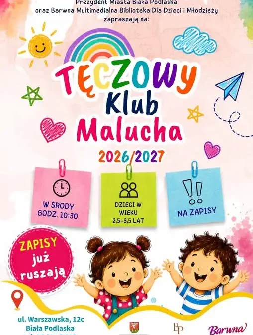 Tęczowy Klub Malucha w Barwnej Bibliotece – jeszcze są wolne miejsca!