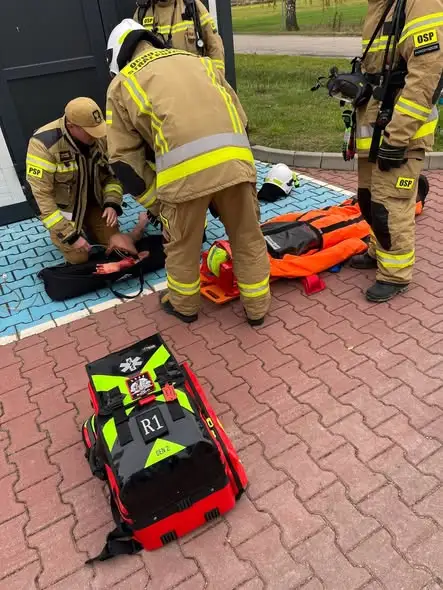 Ćwiczenia strażackie w Zakładzie Opiekuńczo-Leczniczym w Curynie