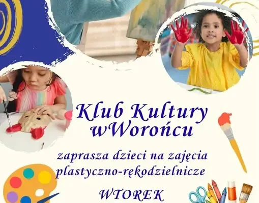 Klub Kultury w Worońcu zaprasza dzieci na zajęcia plastyczno-rękodzielnicze
