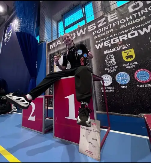 Studentka AWF Biała Podlaska z złotem na Mazowsze Open Kickboxing w Węgrowie