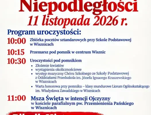 Wisznice zapraszają na obchody 11 Listopada – program uroczystości