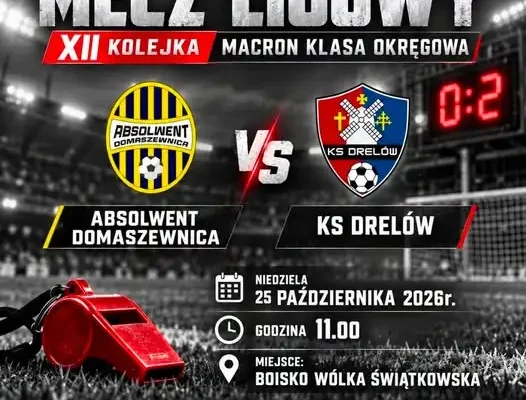 Absolwent Domaszewnica kontra KS Drelów – XII kolejka klasy okręgowej