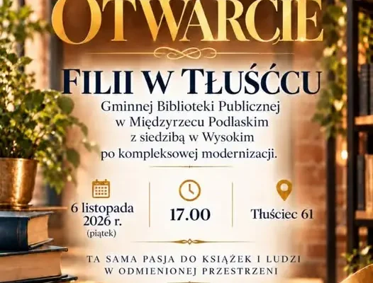 Nowa filia biblioteki w Tłuśćcu — otwarcie już 6 listopada