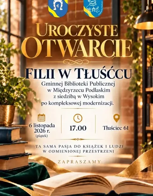 Nowa filia biblioteki w Tłuśćcu — otwarcie już 6 listopada