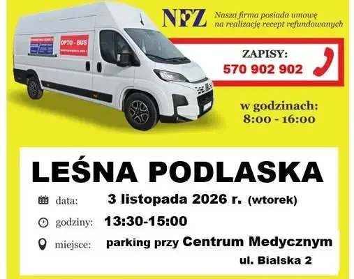 Bezpłatne badanie wzroku w Leśnej Podlaskiej – 3 listopada 2026
