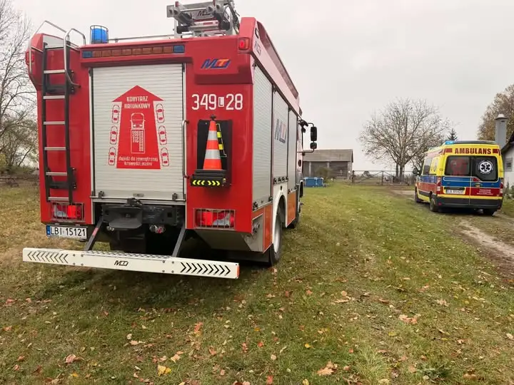 Nagłe zatrzymanie krążenia w Pogorzelcu – akcja ratunkowa OSP Wisznice i Sosnówka
