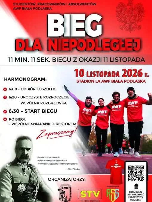Bieg dla Niepodległej w Białej Podlaskiej – 11 minut i 11 sekund sportowej energii