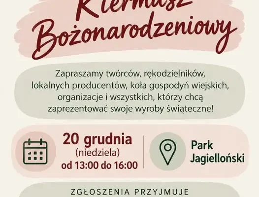 Kiermasz Bożonarodzeniowy w Łomazach – trwają zapisy na stoiska